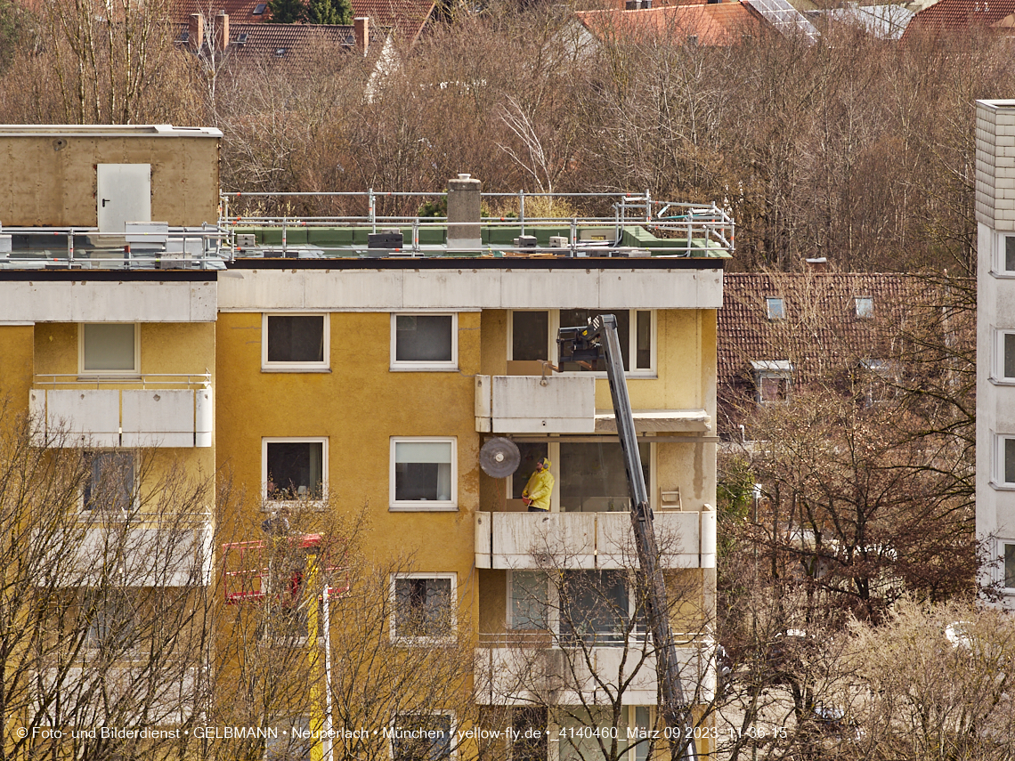 09.03.2023 - Fassadensanierung und Balkonentfernung am Karl-Marx-Ring 57c